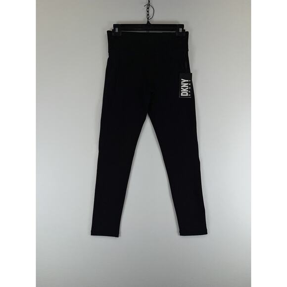 DKNY Sport High Waist 7/8 Length Tight Womens Small Black Yoga Studio Leggings - Picture 1 of 8